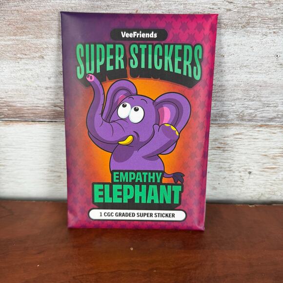 Veefriends Gift Goat #17 EXCLUSIVE CGC Graded Super Sticker-Empathy Elephant - Picture 1 of 5